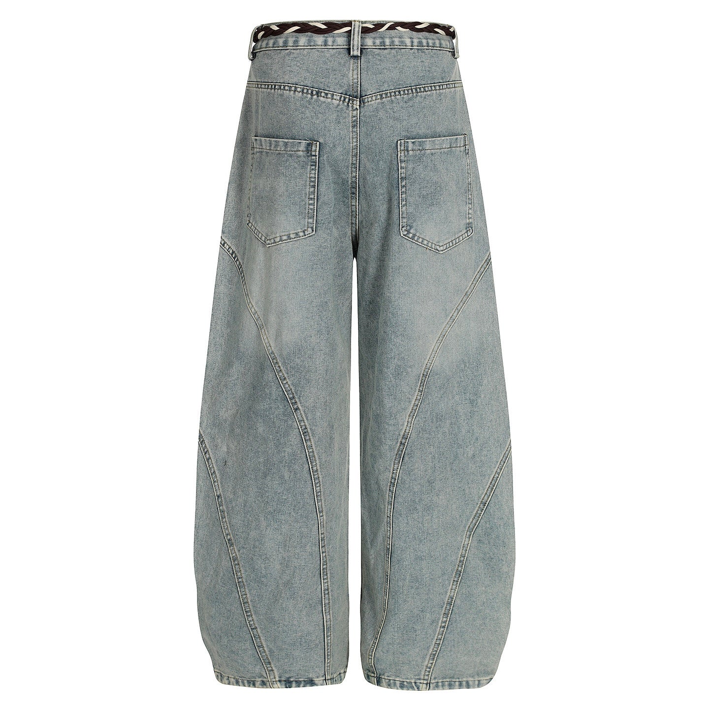 カーブステッチワイドデニムパンツ znk000162