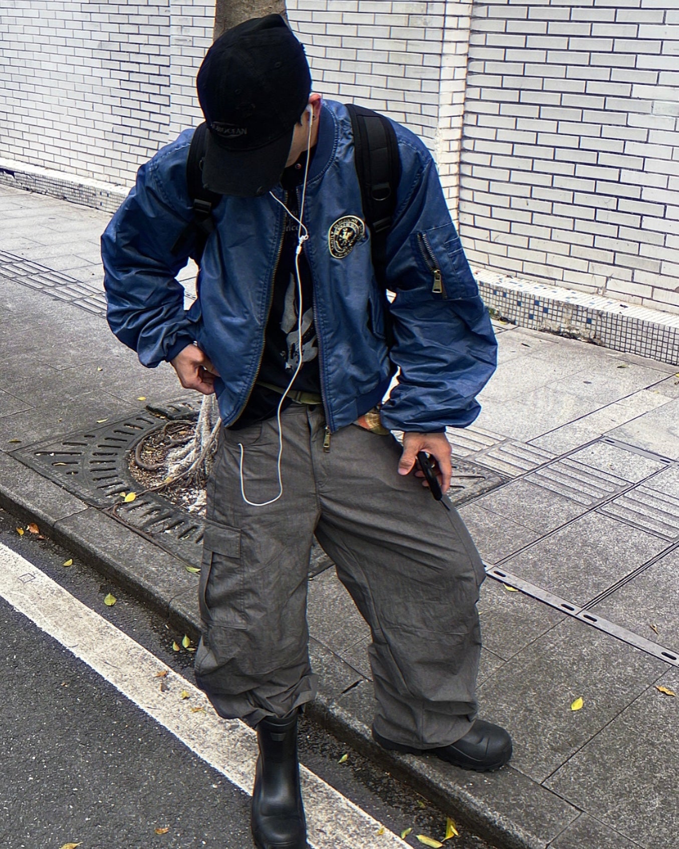 ワッペンロゴ MA-1ブルゾン znk000116