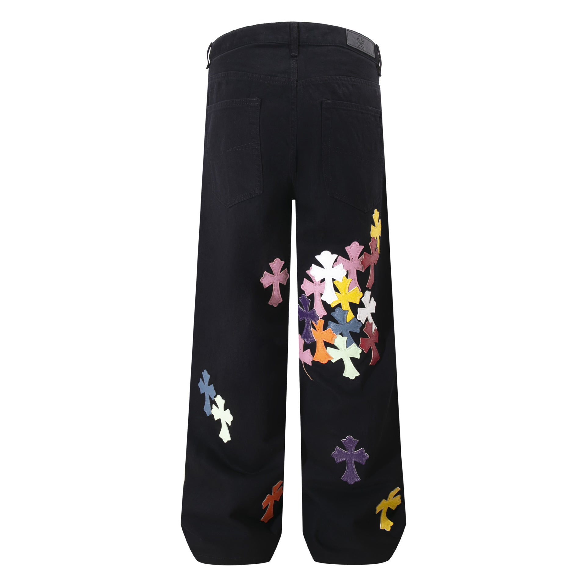 Multi Cross Wide Leg Jeans znk000252