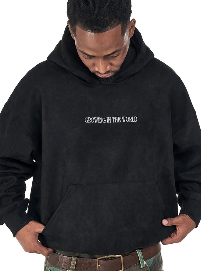 スウェードブラックフーディ znk000014