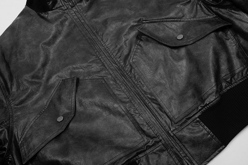 フェイクレザー ボンバージャケット znk000036