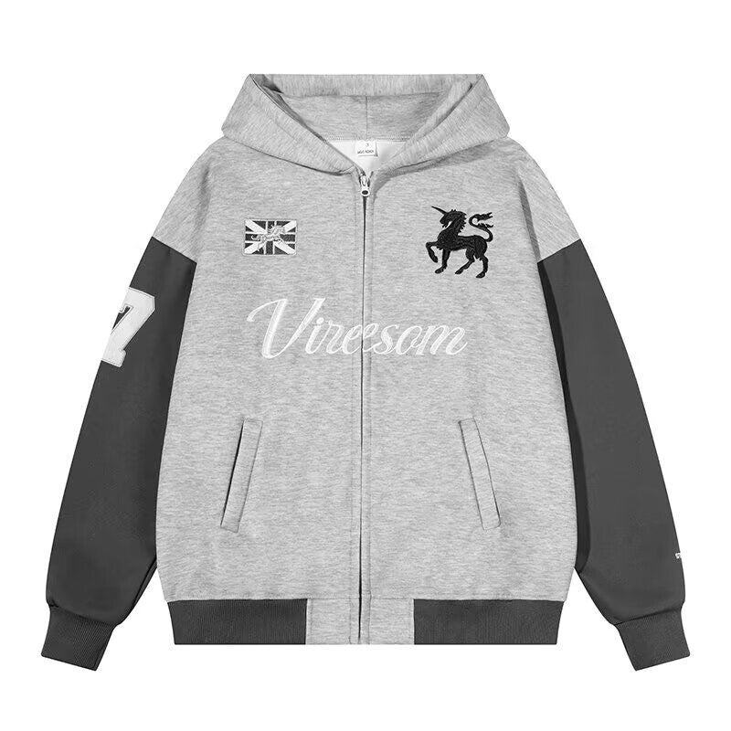 バイカラーロゴジップフーディ znk000167