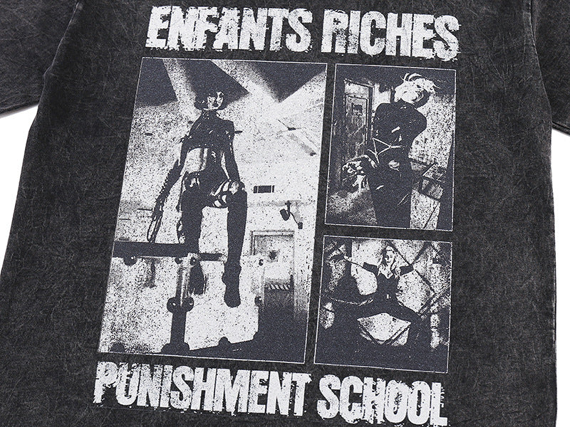 ユニセックス グランジTシャツ｜ENFANTS RICHES×PUNISHMENT SCHOOLデザイン SS-000307