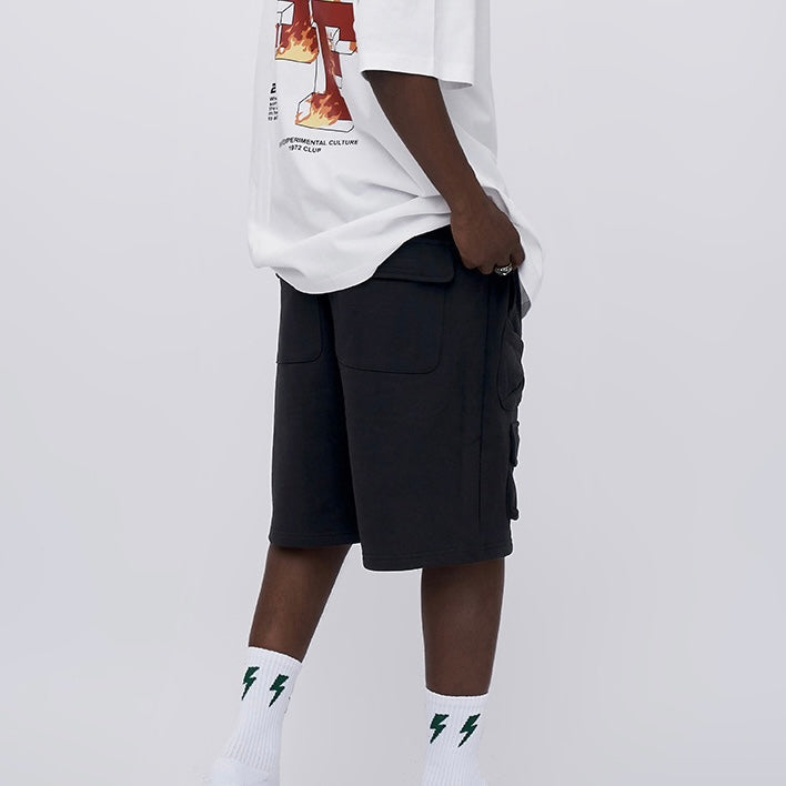 【2color】カジュアルストリート ハーフカーゴパンツ ビッグポケット SS-000321