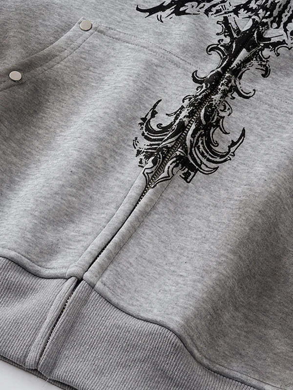 ゴシックレタリングジップパーカー znk000083