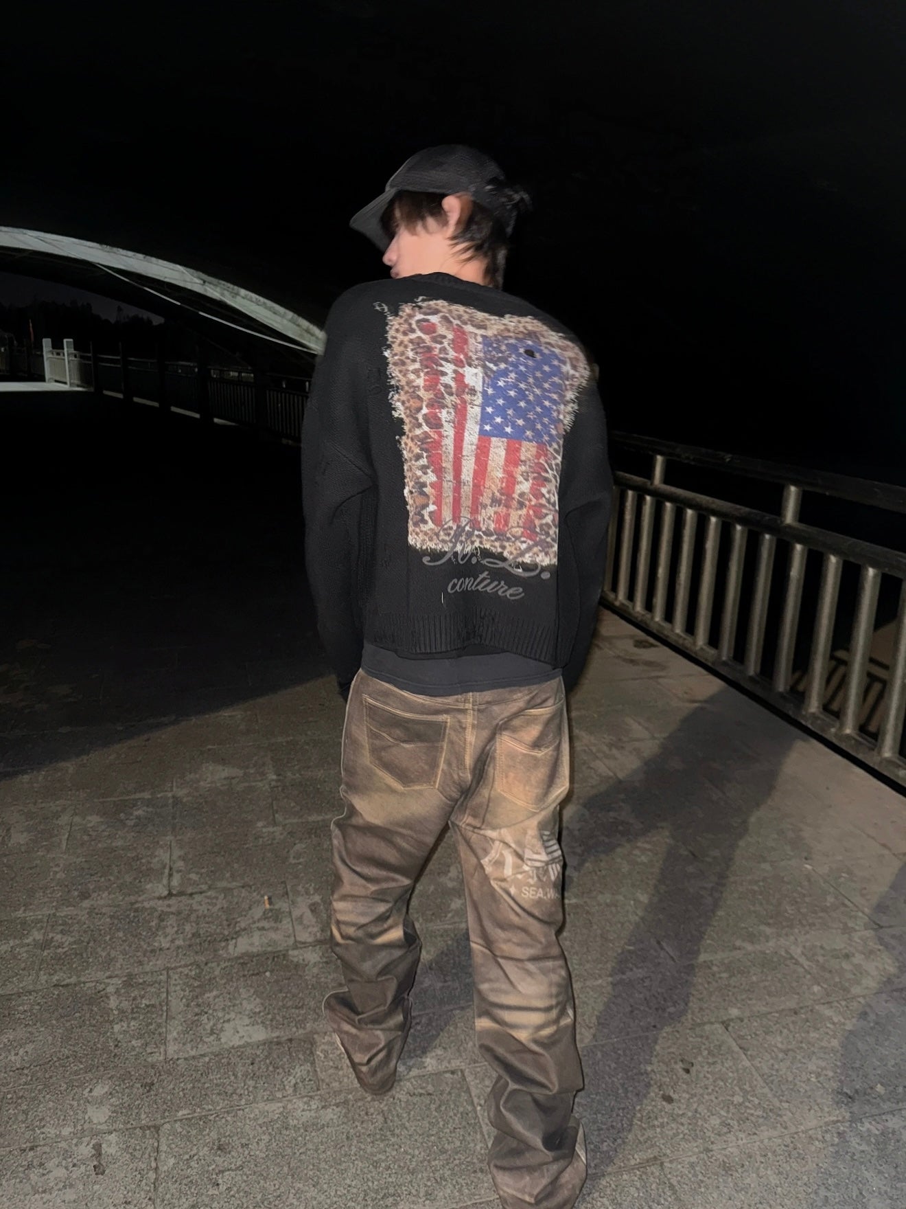 ダメージニットカーディガン znk000151