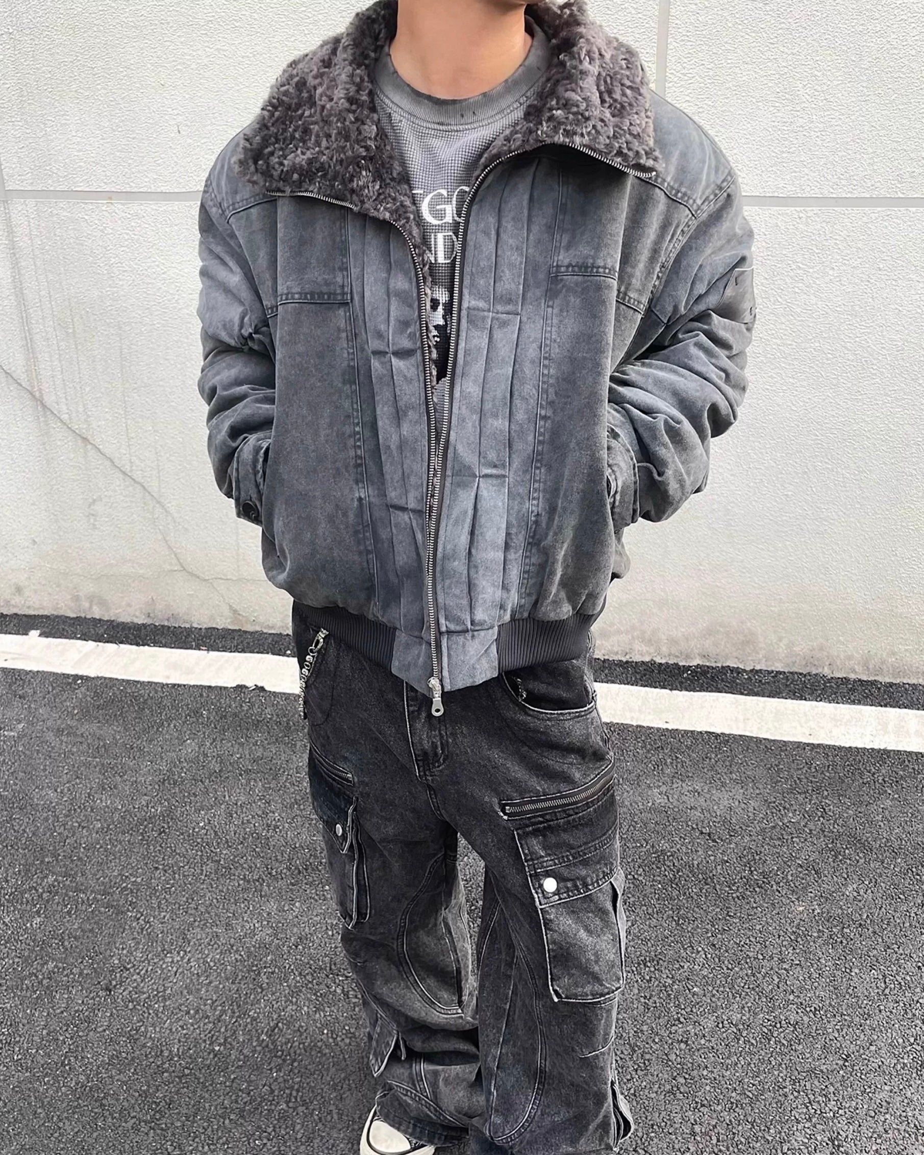 ウォッシュデニムボンバージャケット znk000170