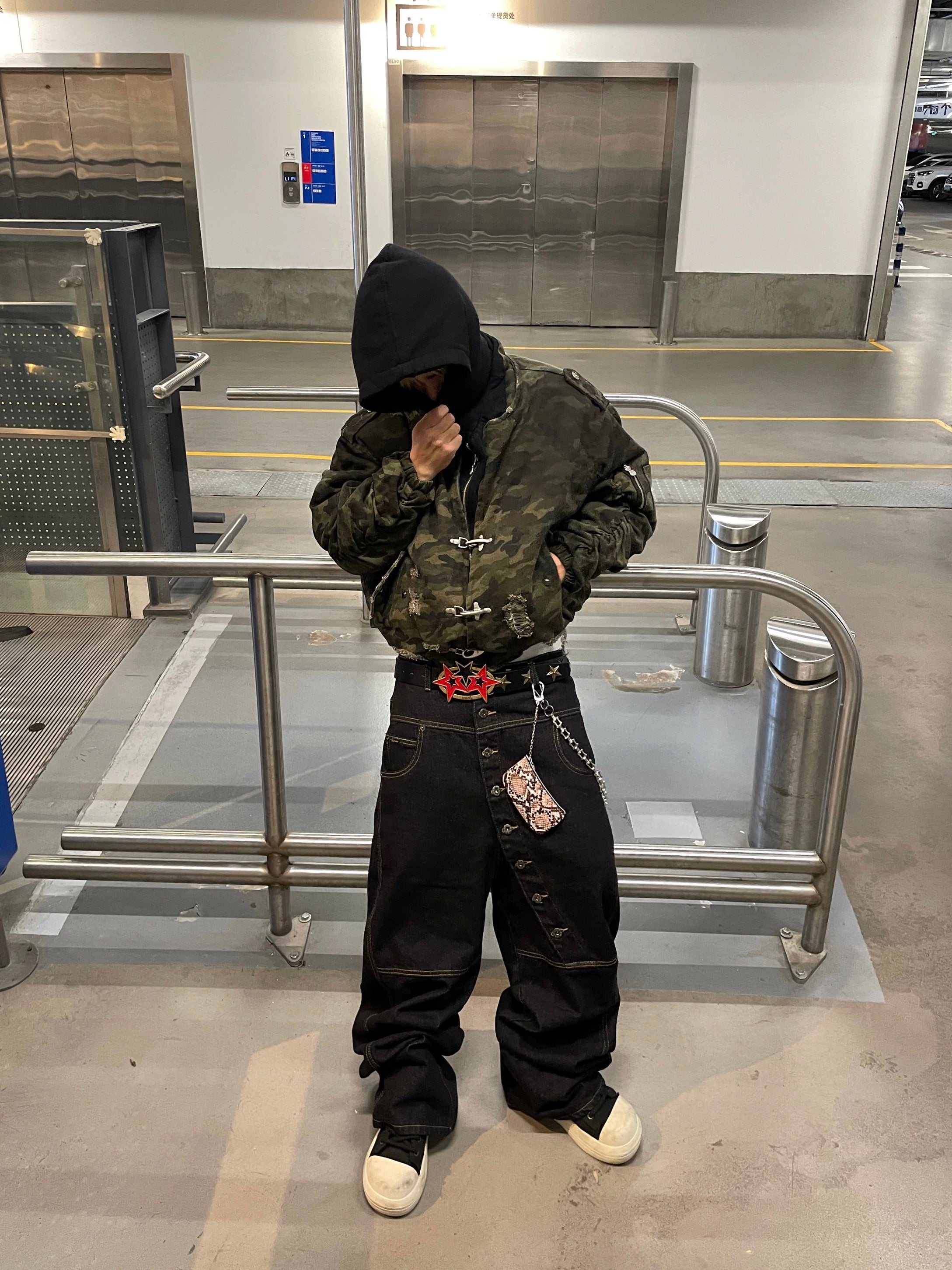 カモフラダメージフックジャケット znk000094