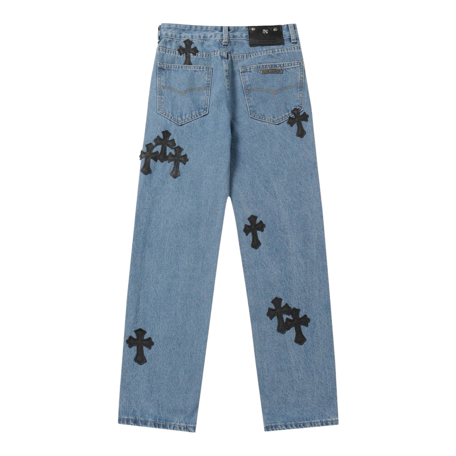 Cross Patch Wide Leg Denim znk000247