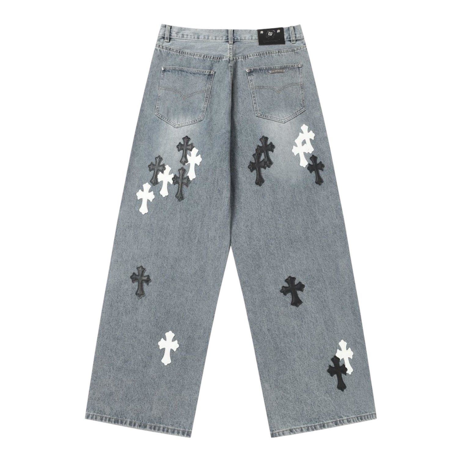 Cross Baggy Denim Pants znk000255
