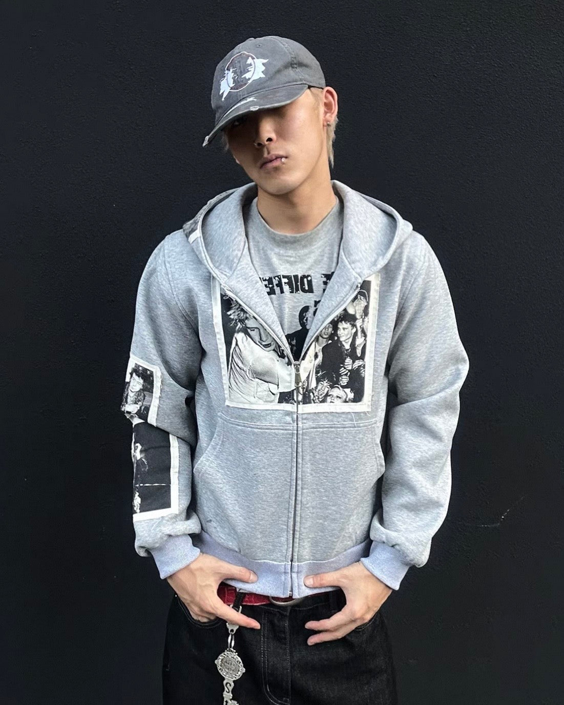 フォトパッチフルジップパーカー znk000149