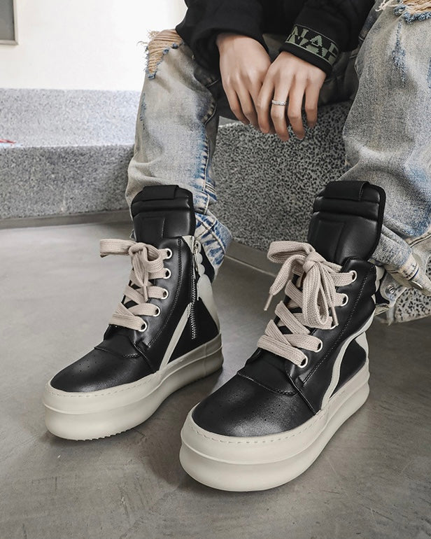 Side Zip Platform Sneakers znk000226