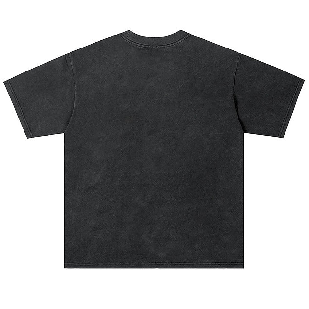 【2color】スケルトンプリントTシャツ ユニセックス オーバーサイズ ストリート系 SS-000334