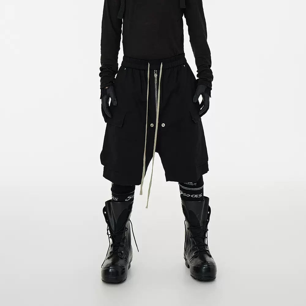 Tech Zip Cargo Wide Shorts znk000257