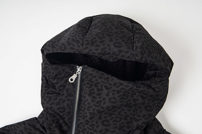 ブラックレオパードダウンジャケット 
znk000093