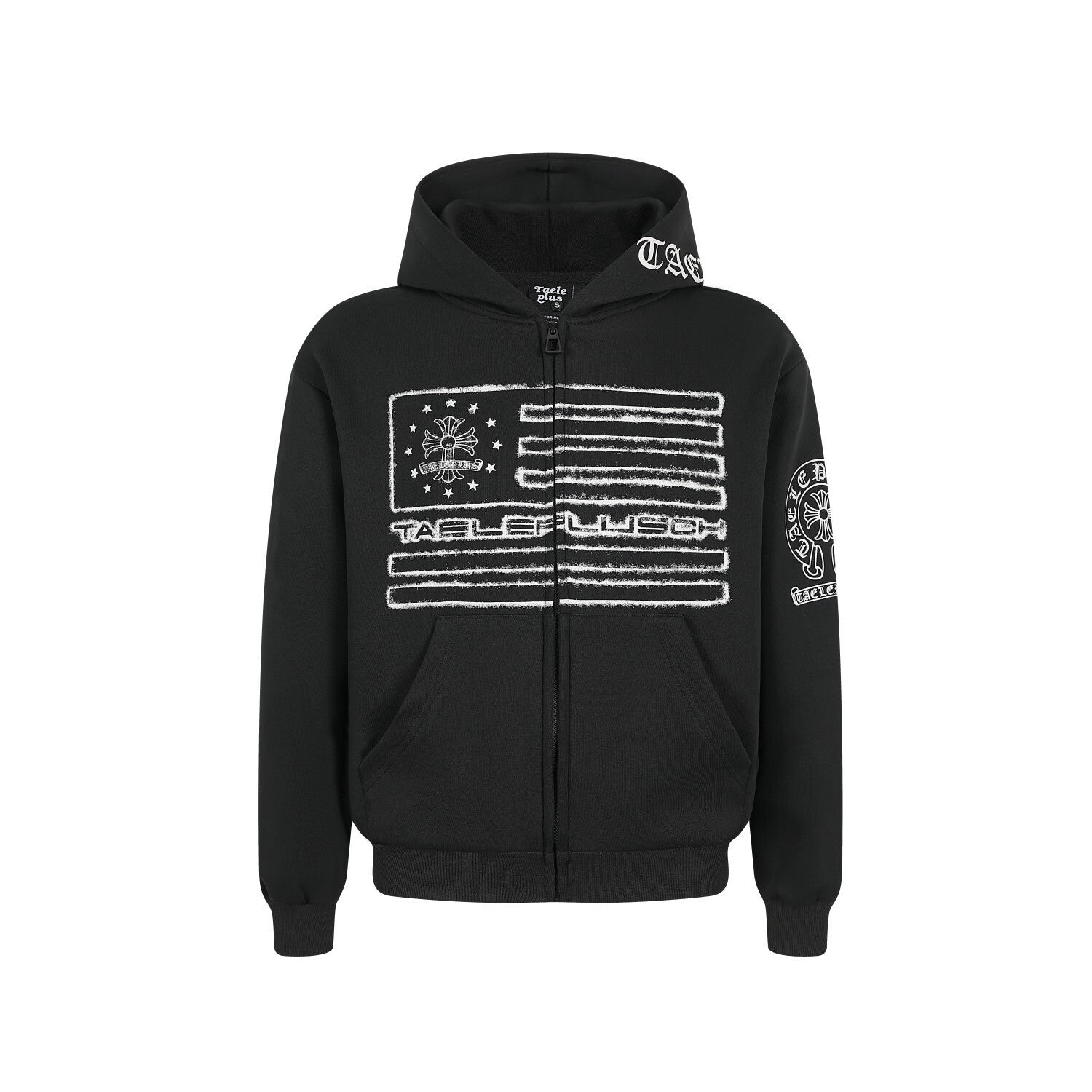 Flag Graphic Zip Hoodie znk000292