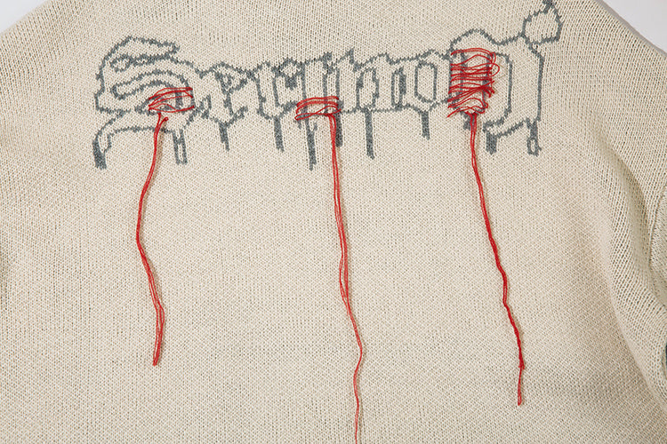 ダメージアートニット znk000011