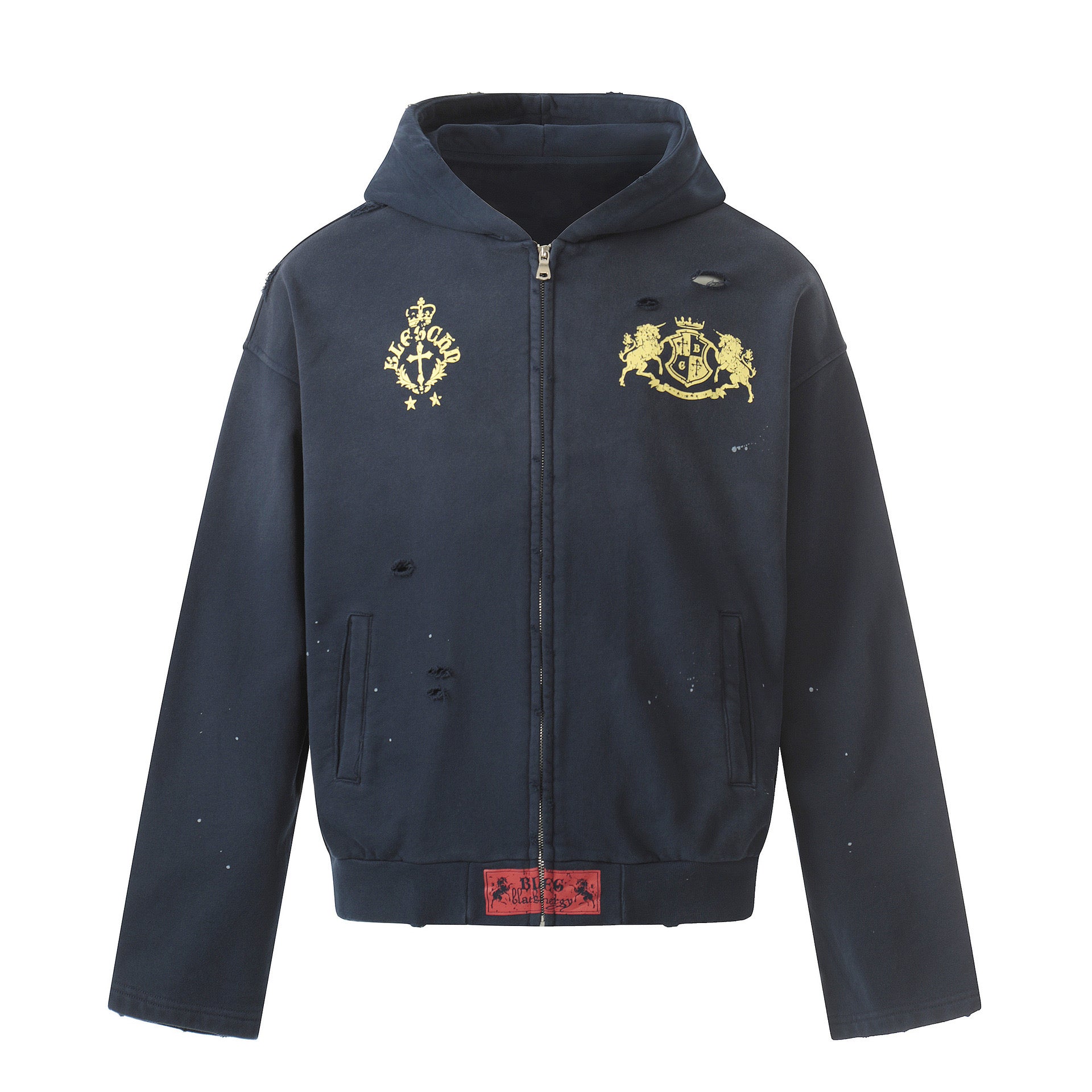 Vintage Crest Zip Hoodie znk000265