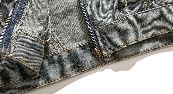 クラッシュデザインデニムジャケット znk000125