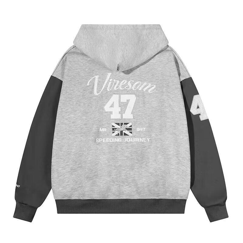 バイカラーロゴジップフーディ znk000167