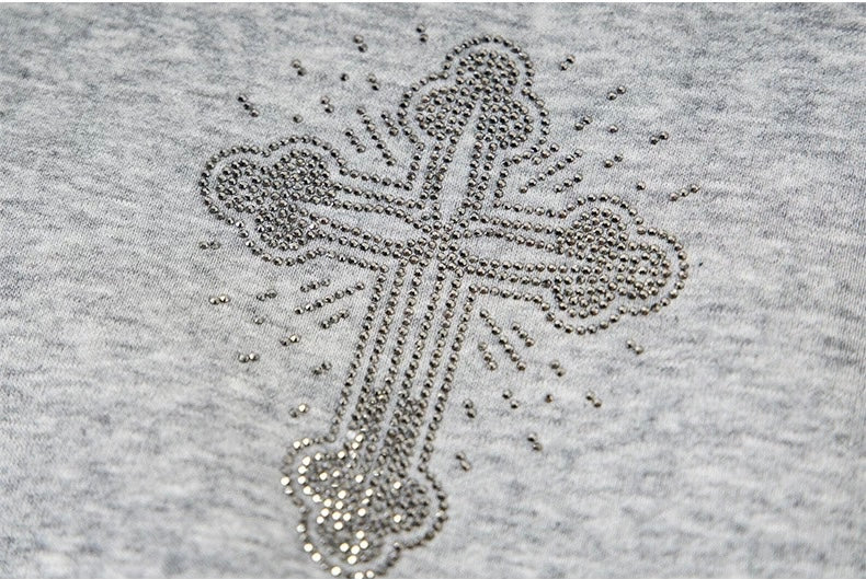 ユニセックス クロススタッズ ジップパーカー SS-000689