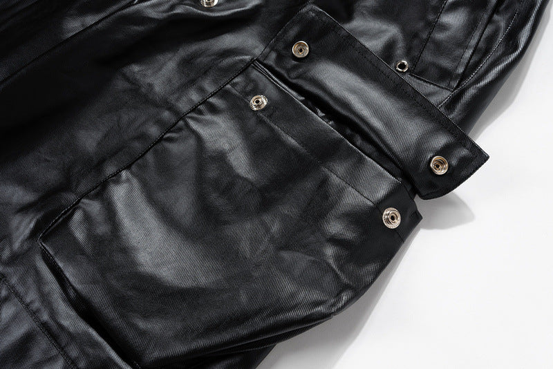 レザーワイドカーゴパンツ znk000023