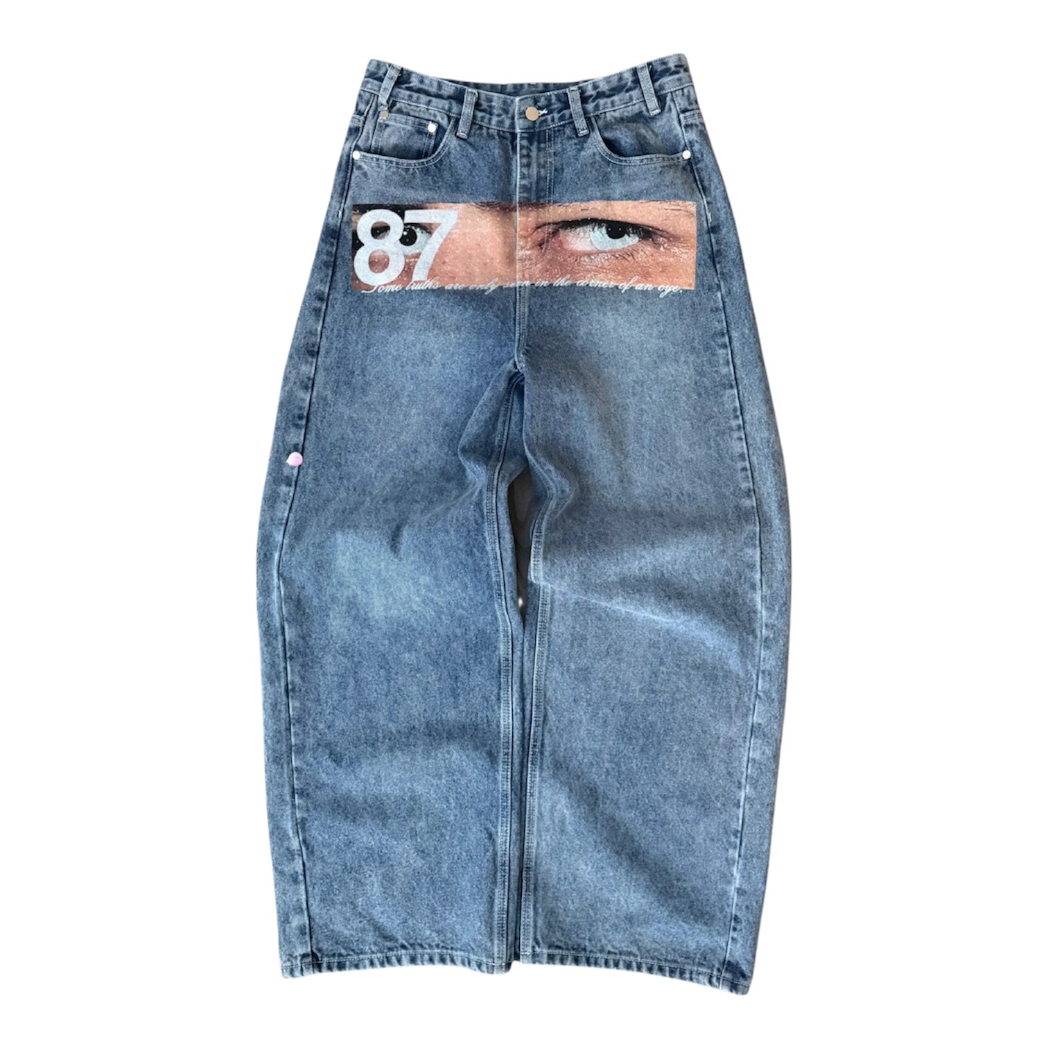 87 Graphic Wide Denim Pants znk000286