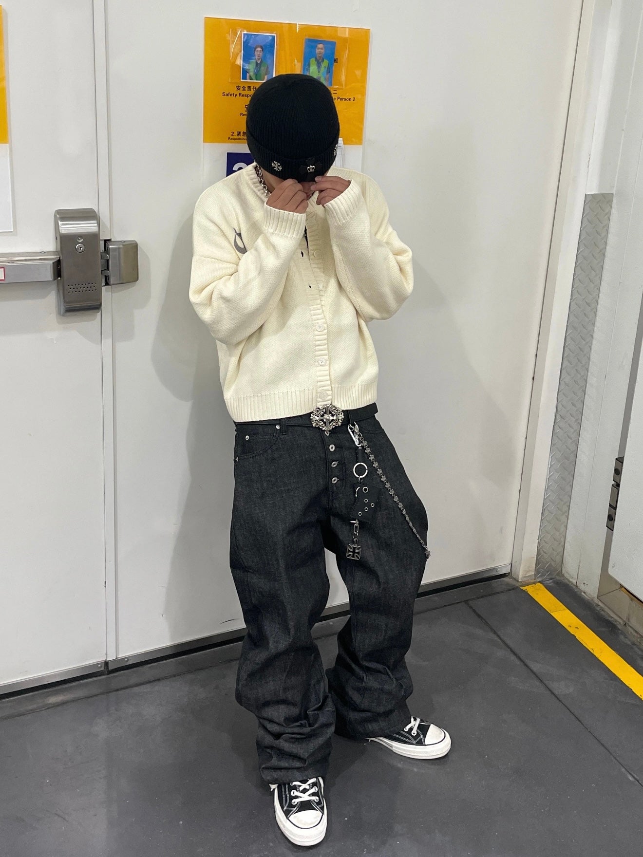 ダメージニットカーディガン znk000151