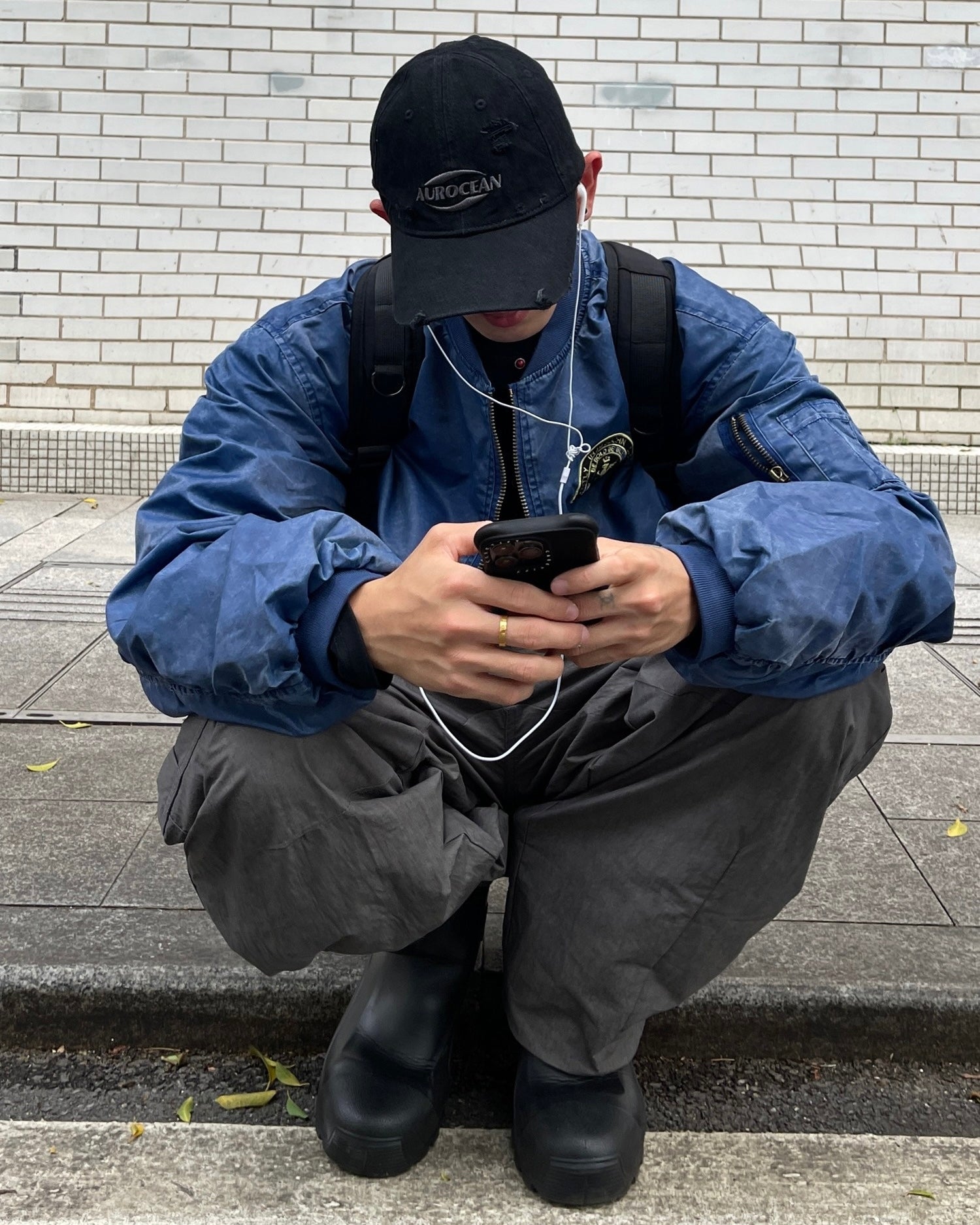 ワッペンロゴ MA-1ブルゾン znk000116