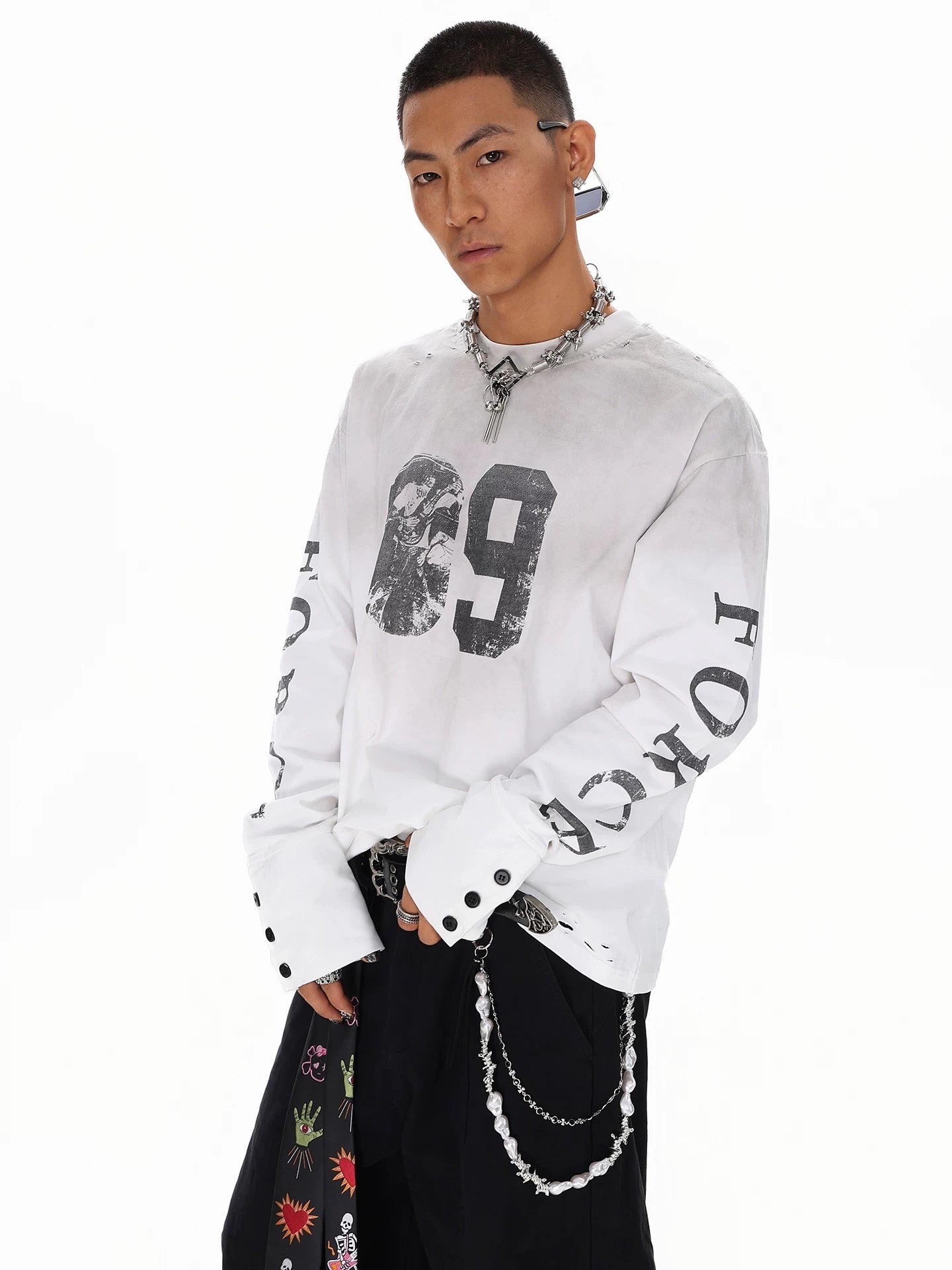 Grunge Style Long Sleeve T-Shirt znk000220