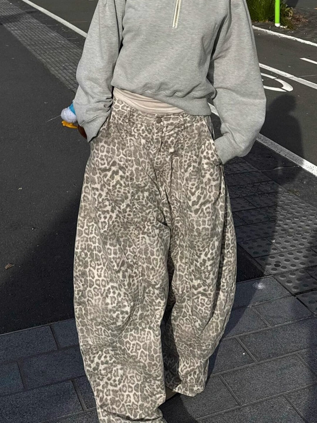 レオパードワイドデニムパンツ znk000179