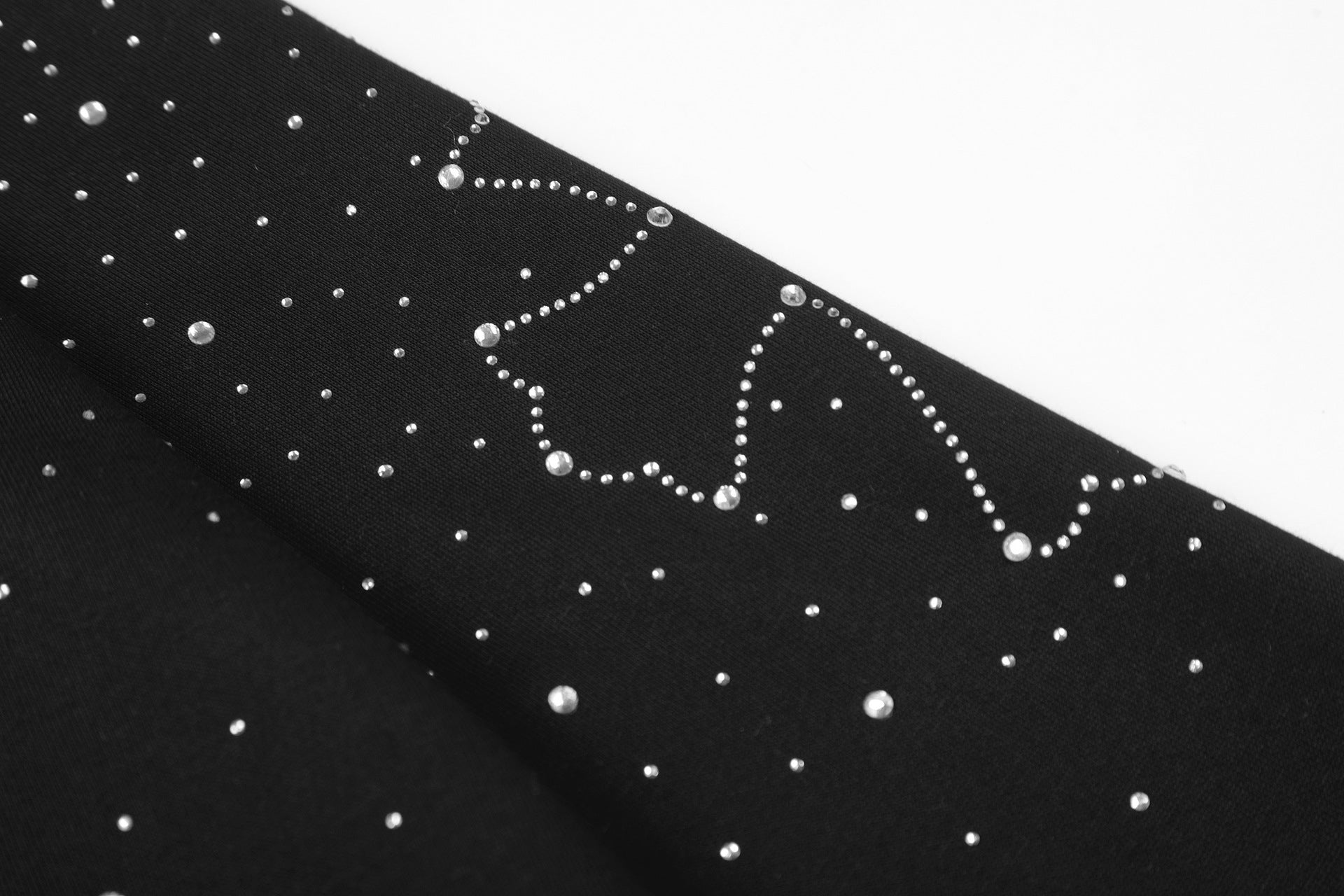 Rhinestone Cross Zip-Up Hoodie znk000241