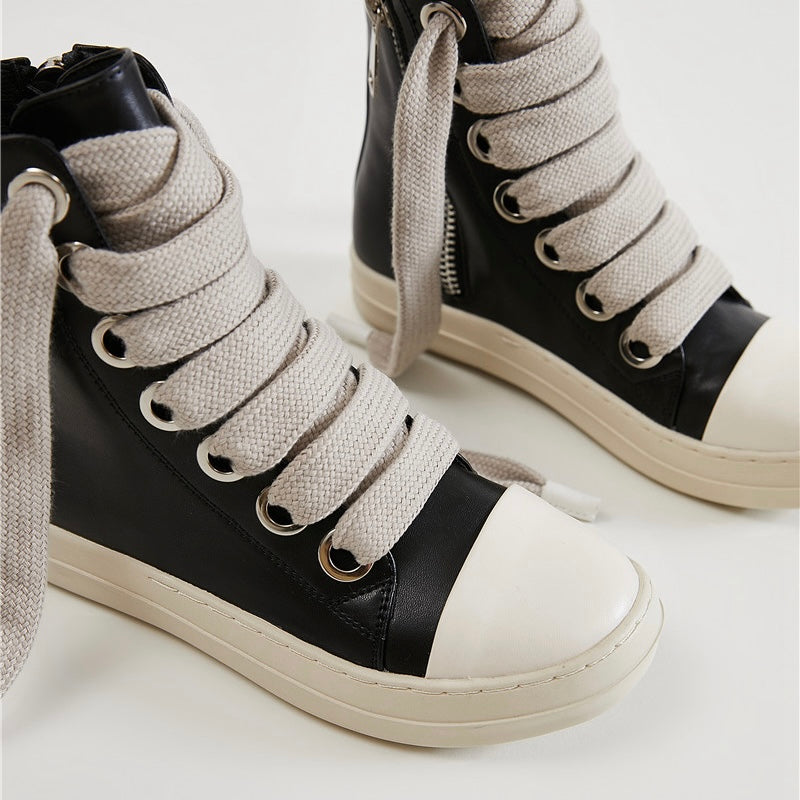 ボリュームレース ハイカットスニーカー znk000012