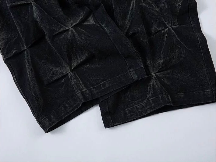 ジオメトリックバギーデニムパンツ znk000117