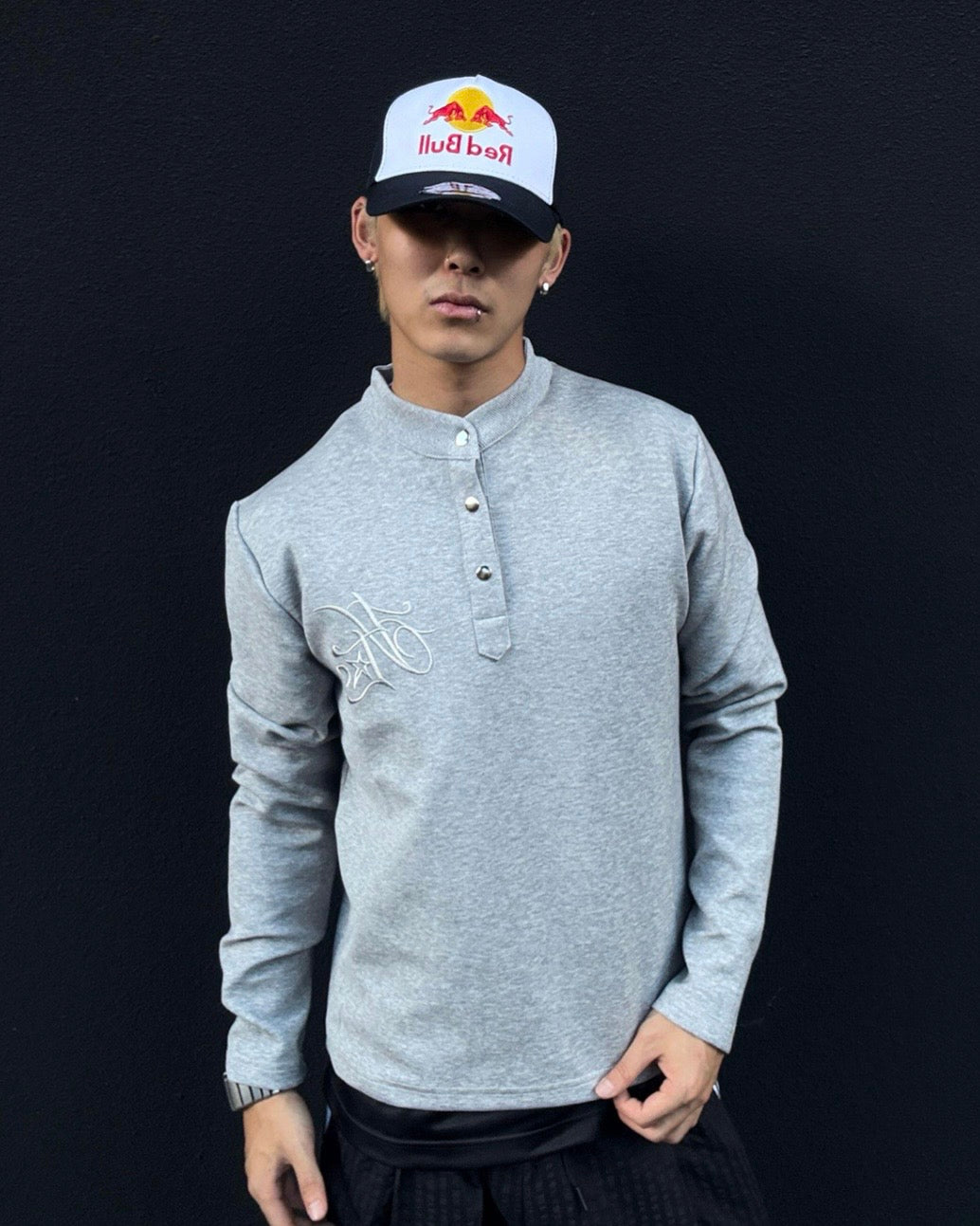 ヘンリーネックロングスリーブTシャツ znk000154