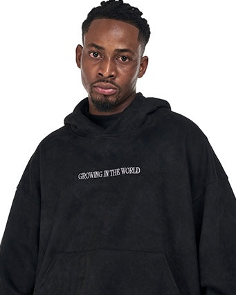 スウェードブラックフーディ znk000014