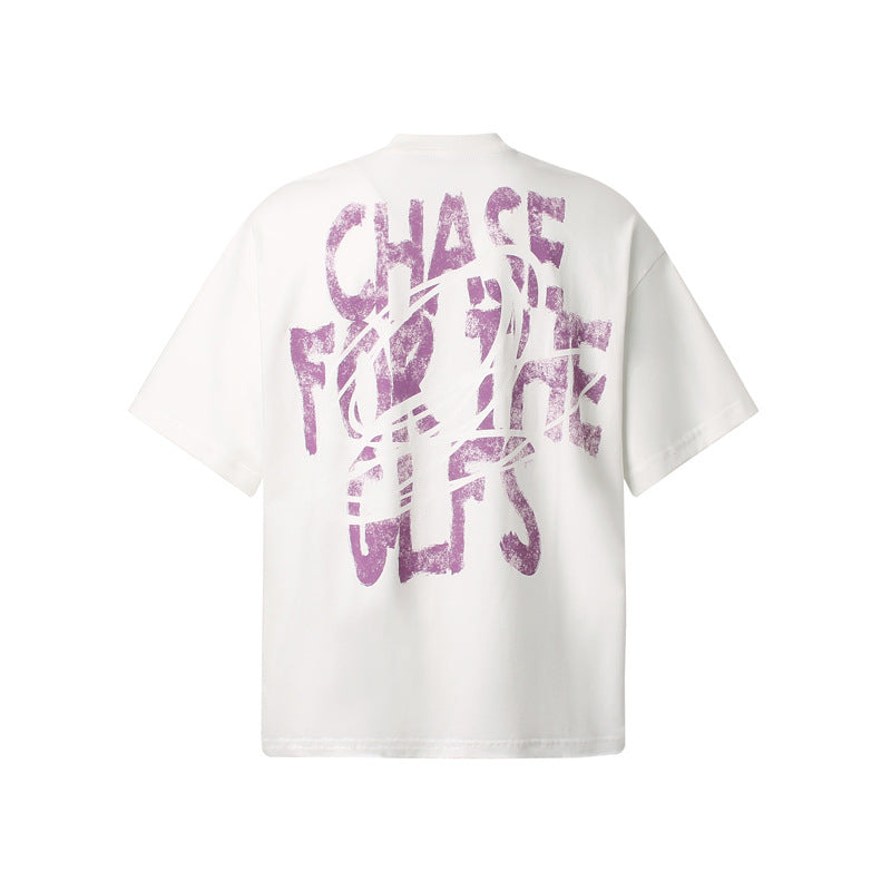 【2color】メンタルグラフィックTシャツ ビッグプリント ストリートファッション SS-000328