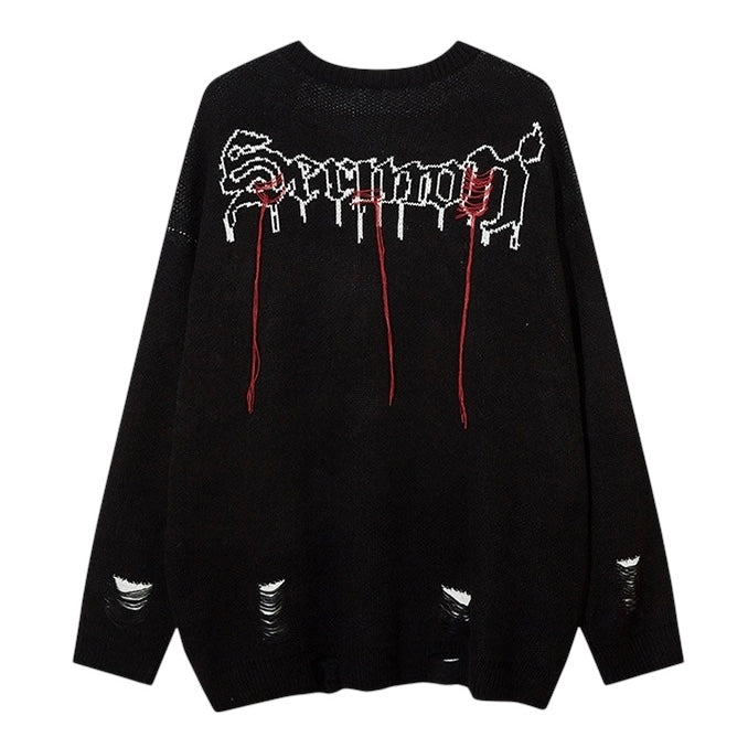 ダメージアートニット znk000011