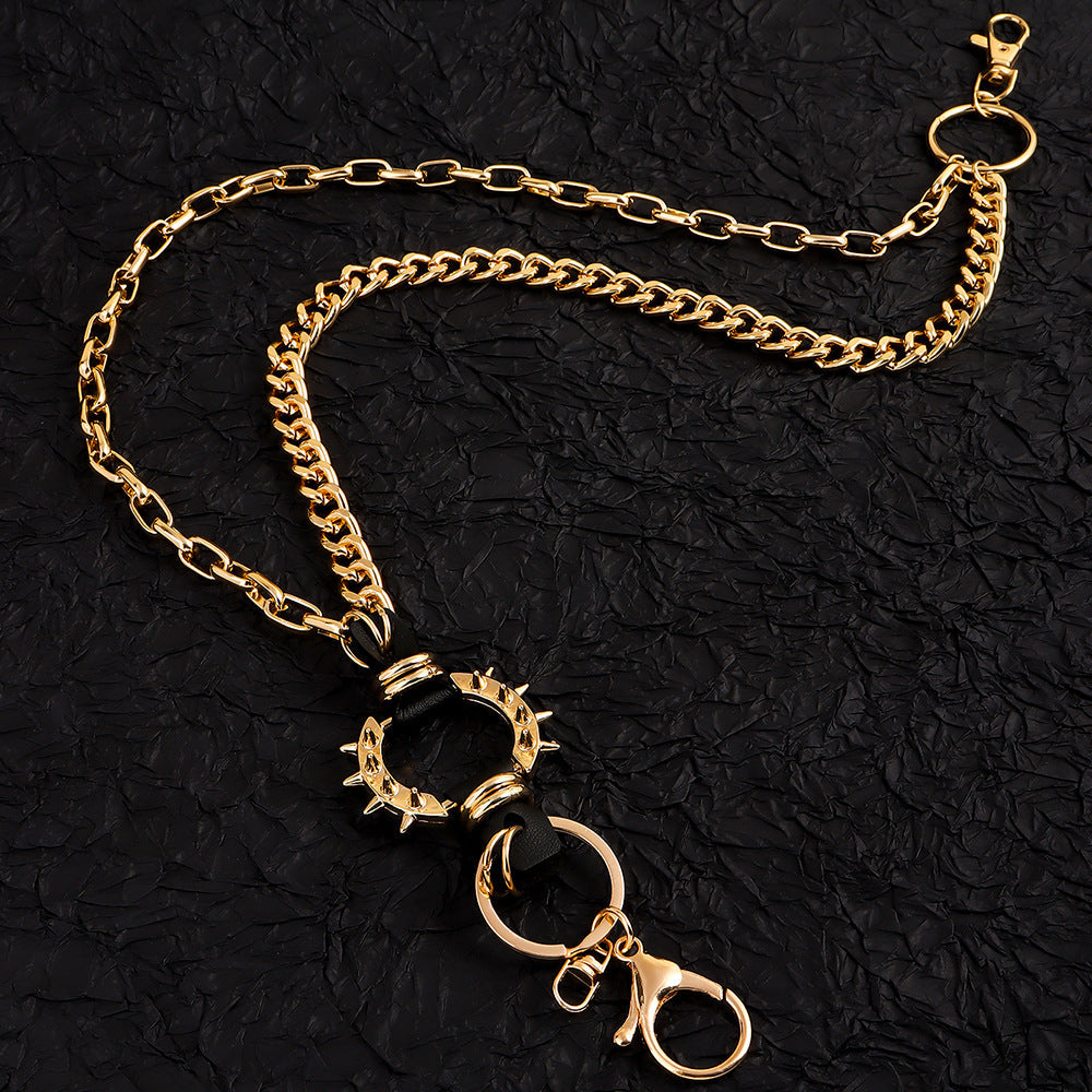 スパイクデザイン 2連ウォレットチェーン SS-000464