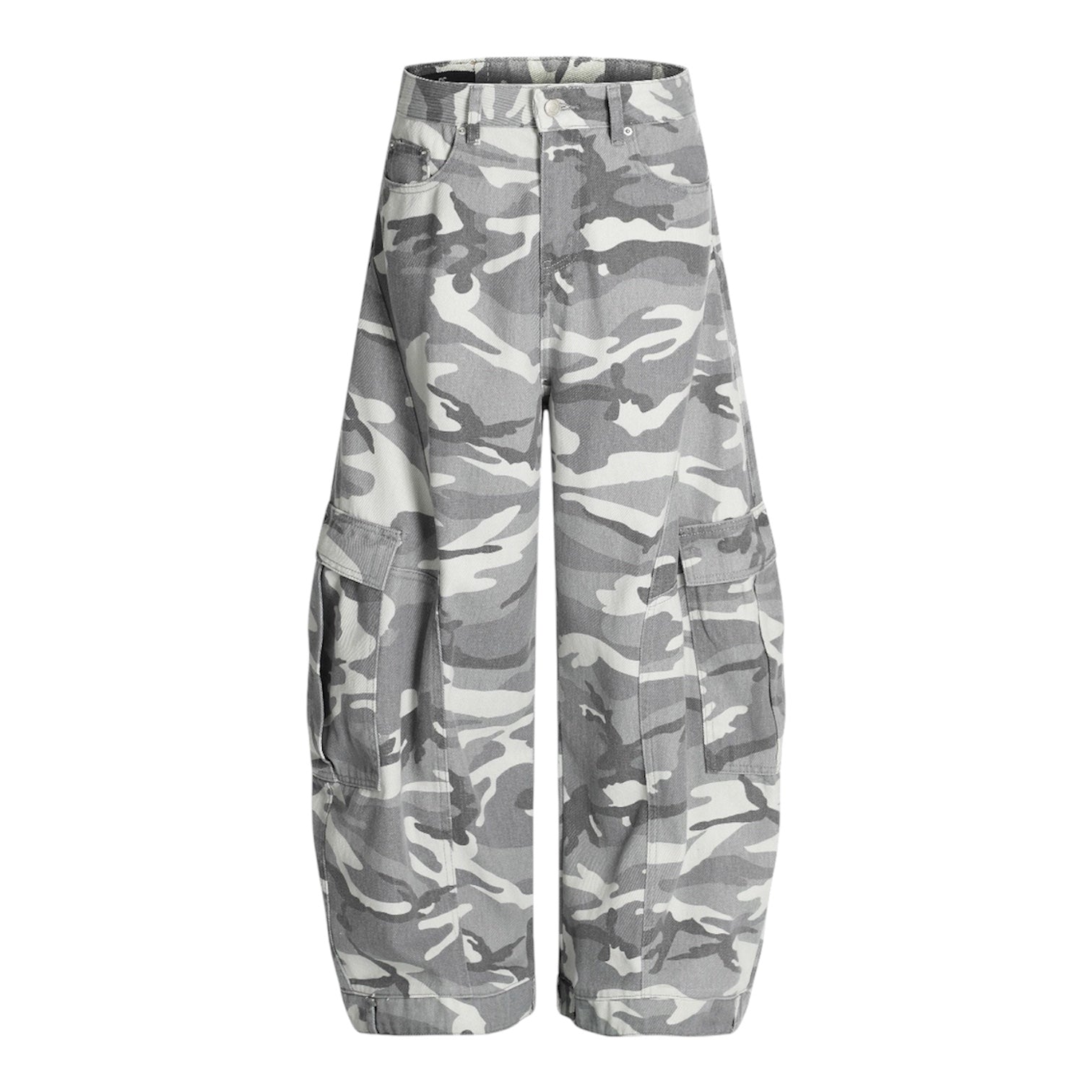 グレーカモフラージュ ワイドカーゴパンツ znk000202