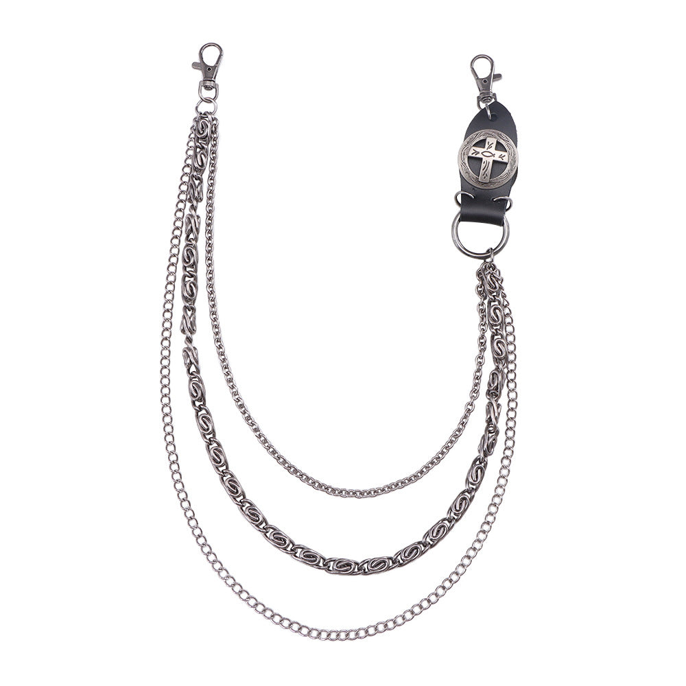 3連ウォレットチェーン スターモチーフ SS-000463