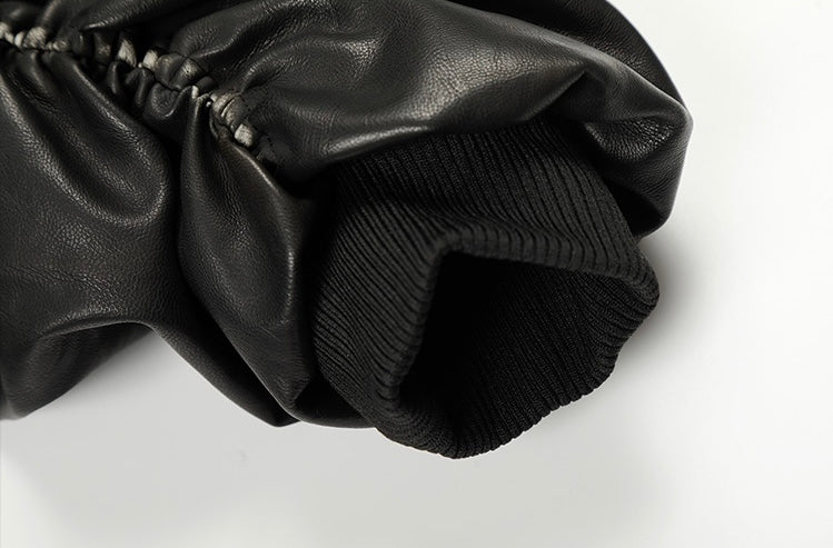 レザーファーフードジップジャケット znk000068