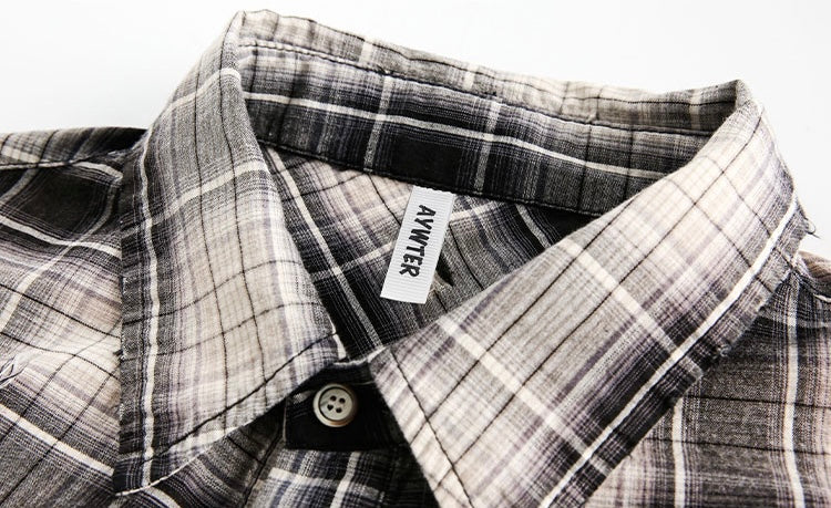 ダメージチェックシャツ znk000010