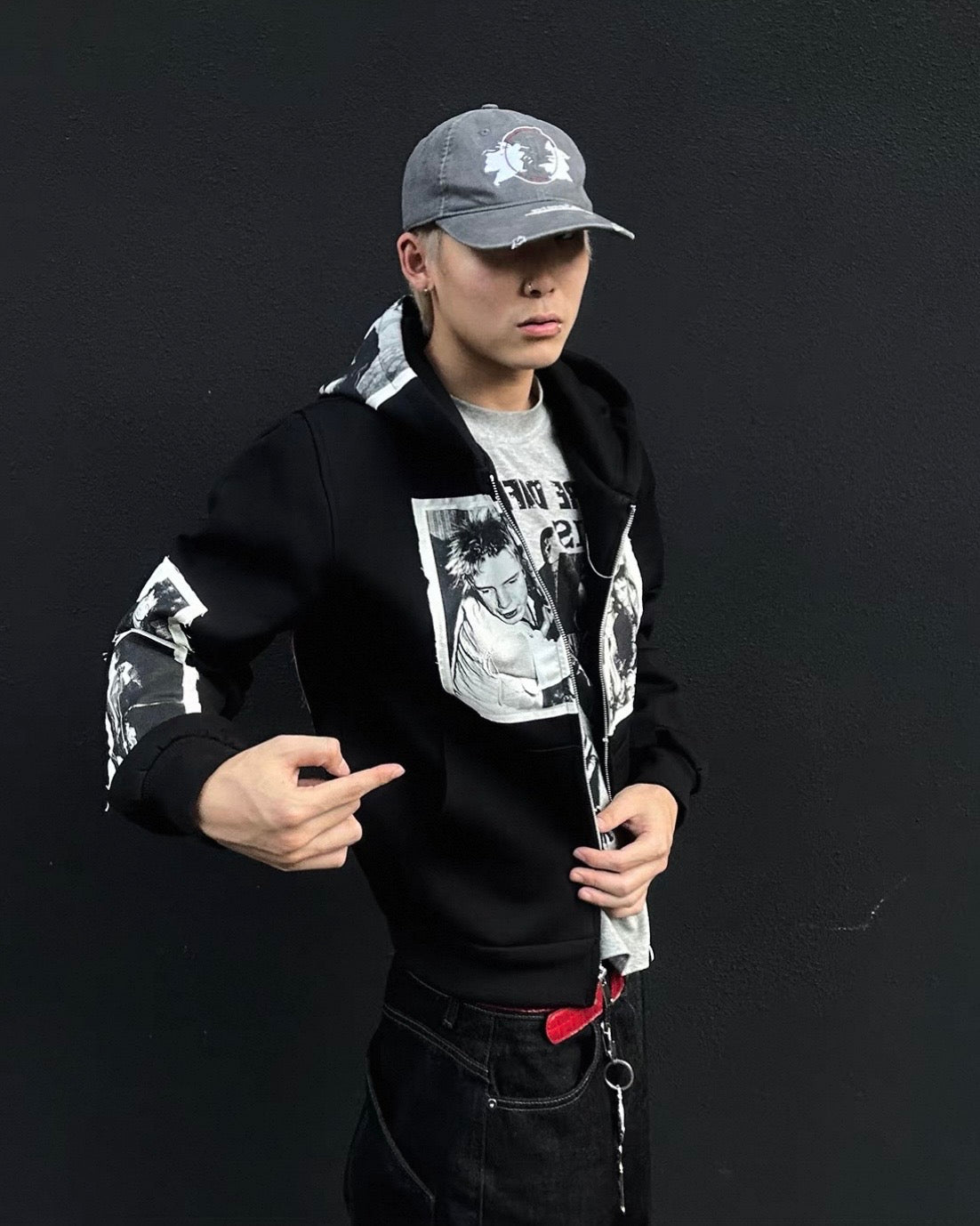 フォトパッチフルジップパーカー znk000149