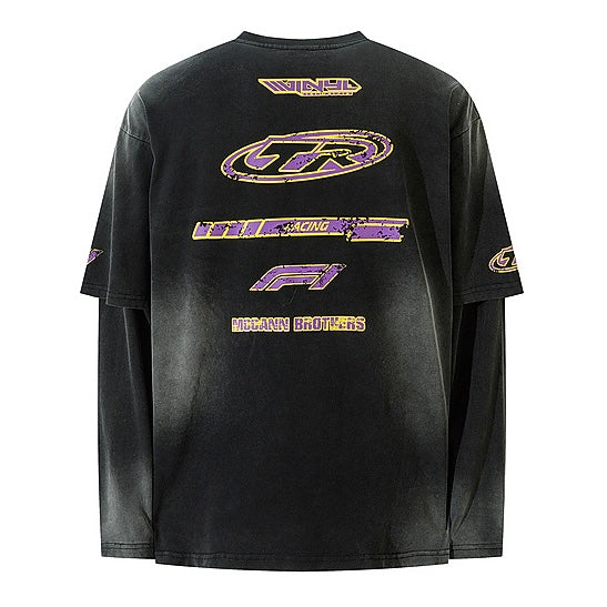 Racing Graphic Layered Tee znk000213