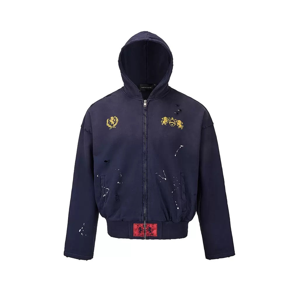 Vintage Crest Zip Hoodie znk000265