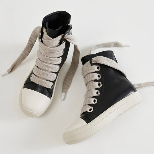 ボリュームレース ハイカットスニーカー znk000012