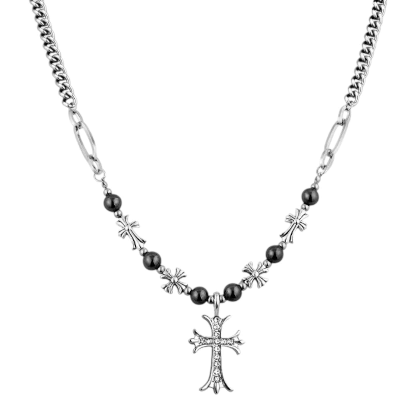 クロスビーズチェーンネックレス znk000134