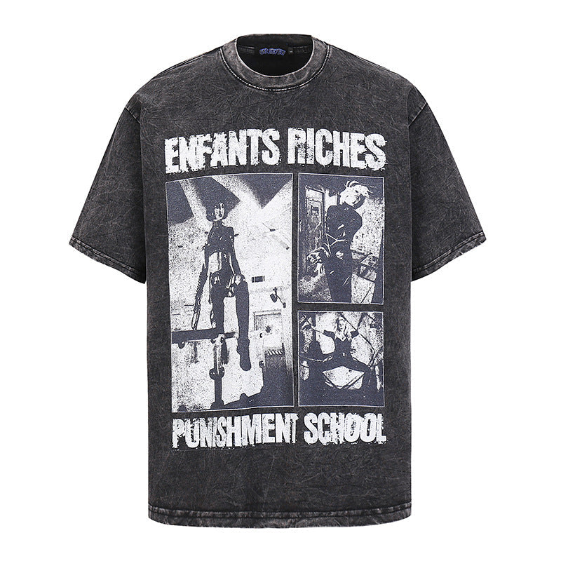 ユニセックス グランジTシャツ｜ENFANTS RICHES×PUNISHMENT SCHOOLデザイン SS-000307