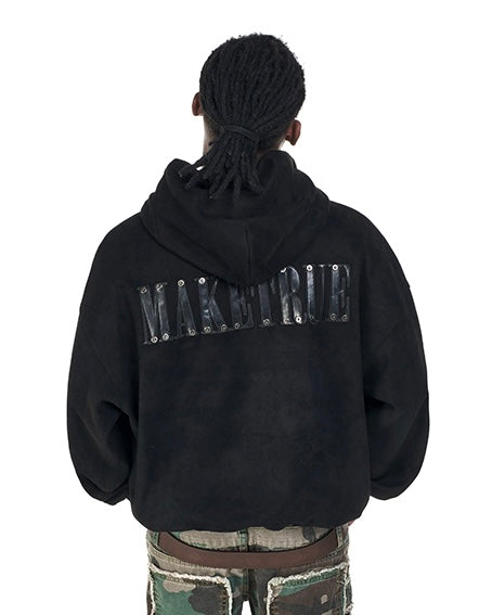 スウェードブラックフーディ znk000014